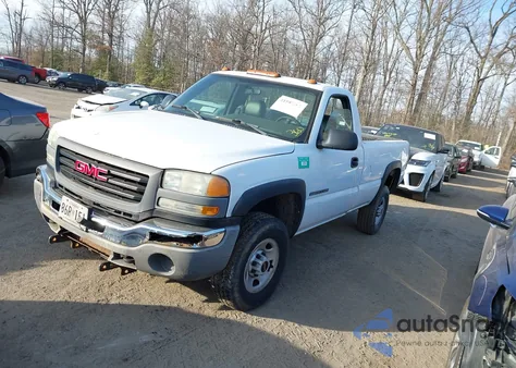 2005 GMC Sierra 2500Hd Work Truck из США, поврежденный, VIN 1GTHK24U75E134519